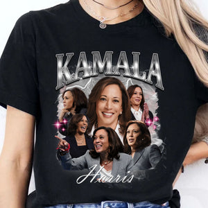 Kamala Harris 2024 Bootleg Shirt, Kamala Harris Vintage Photo Shirt, Kamala Harris Retro 90s Shirt, Kamala Harris 2024 Shirt, Democrat Shirt Dark T1371 - KH2