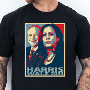 Kamala Harris Tim Walz Shirt, Harris Walz Shirt, Kamala Harris 2024 Shirt, Democrat Shirt Dark T1373 - KH2