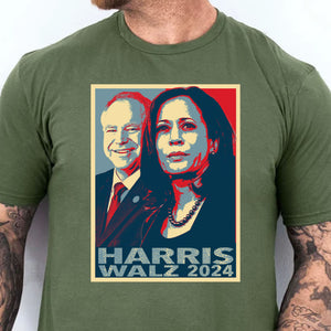 Kamala Harris Tim Walz Shirt, Harris Walz Shirt, Kamala Harris 2024 Shirt, Democrat Shirt Dark T1373 - KH2