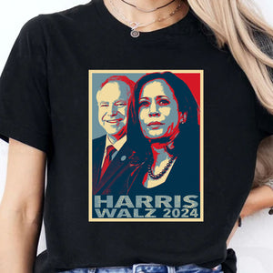 Kamala Harris Tim Walz Shirt, Harris Walz Shirt, Kamala Harris 2024 Shirt, Democrat Shirt Dark T1373 - KH2