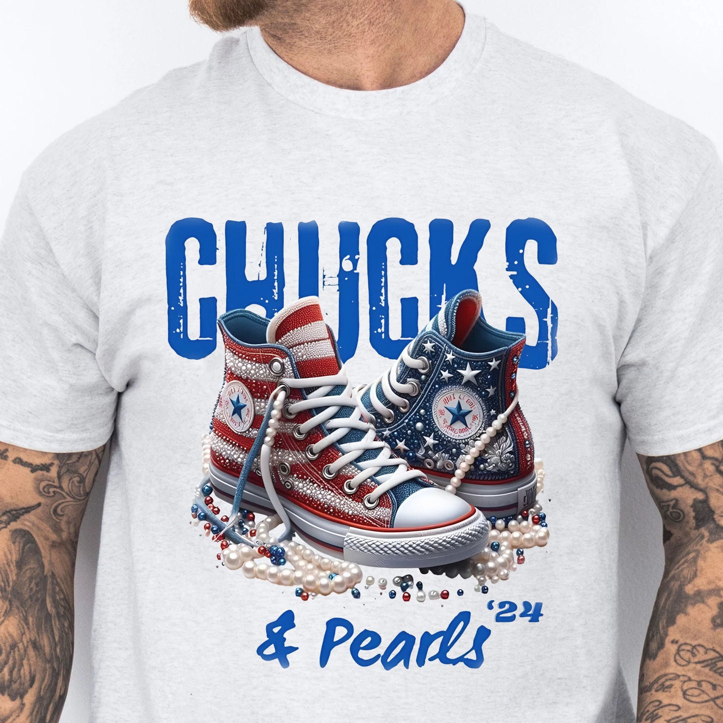 Chuck and Pearls Shirt, Kamala Harris 2024 Shirt, Democrat Shirt Bright T1376 - KH2