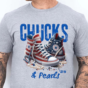 Chuck and Pearls Shirt, Kamala Harris 2024 Shirt, Democrat Shirt Bright T1376 - KH2