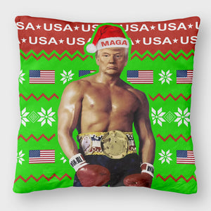 Trump American Boxing Champion Boxer, Funny Trump Pillow, Trump 2024 Christmas Pillow 681378 - GOP