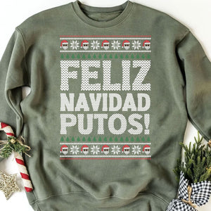 Feliz Navidad Putos Ugly Sweater, Republican Shirt, Trump 2024 Sweatshirt, Trump Supporters Christmas Sweatshirt T1379 - GOP