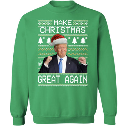 Make Christmas Great Again, Funny Trump Ugly Sweater, Trump 2024 Sweatshirt, Trump Supporters Christmas Sweatshirt T1380 - GOP