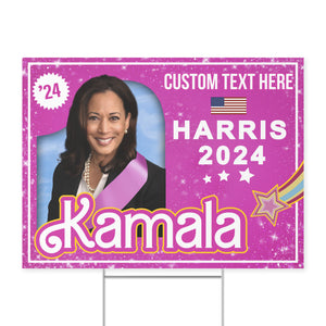 Kamala Harris 2024 Yard Sign | Madam President Pink Yard Sign | Democrat Yard Sign T1481 - KH2