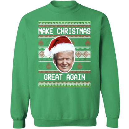 Make Christmas Great Again Ugly Sweater, Republican Shirt, Trump 2024 Sweatshirt, Trump Supporters Christmas Sweatshirt T1381 - GOP