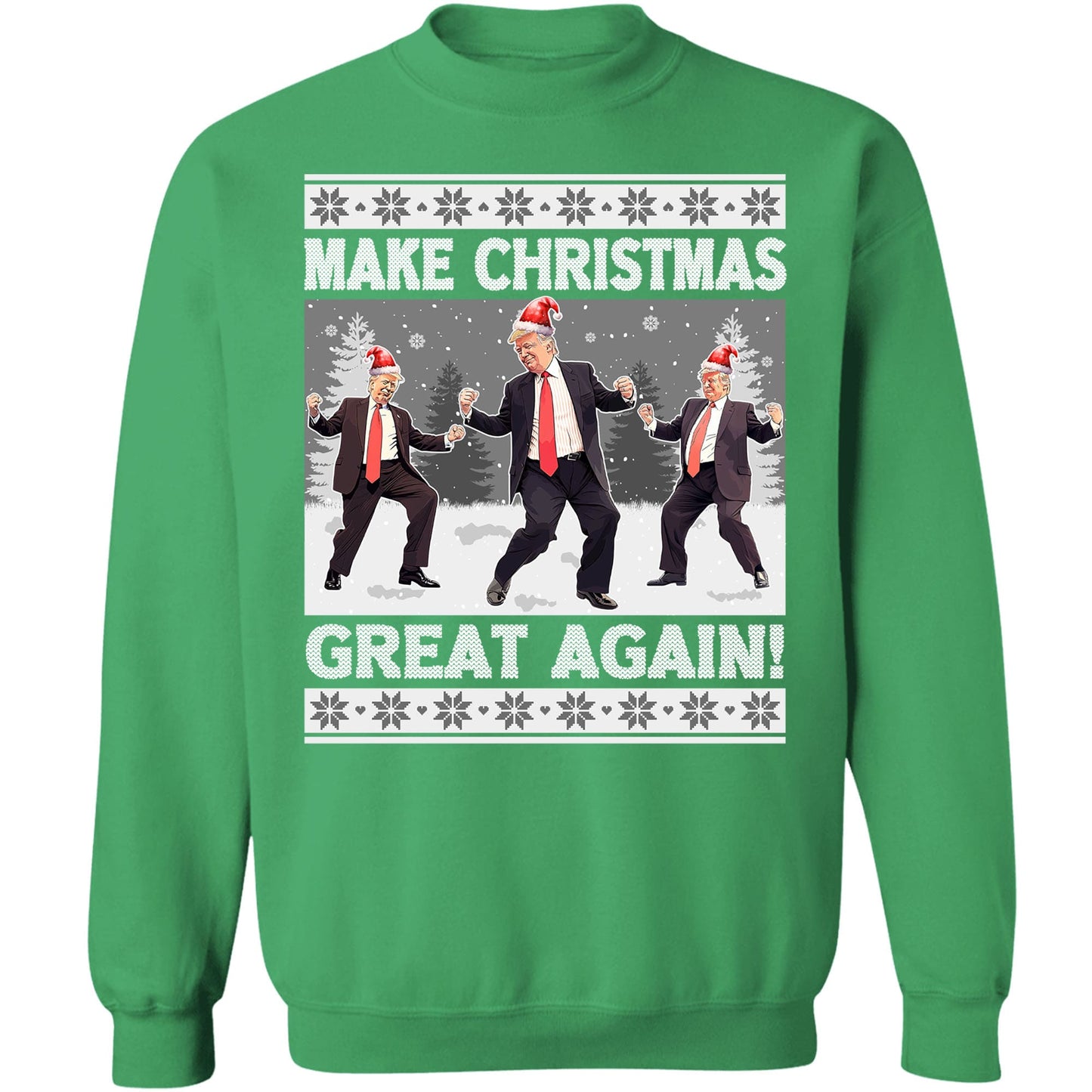 Make Christmas Great Again, Funny Trump Dancing Ugly Sweater, Trump 2024 Sweatshirt, Trump Supporters Christmas Sweatshirt T1383 - GOP