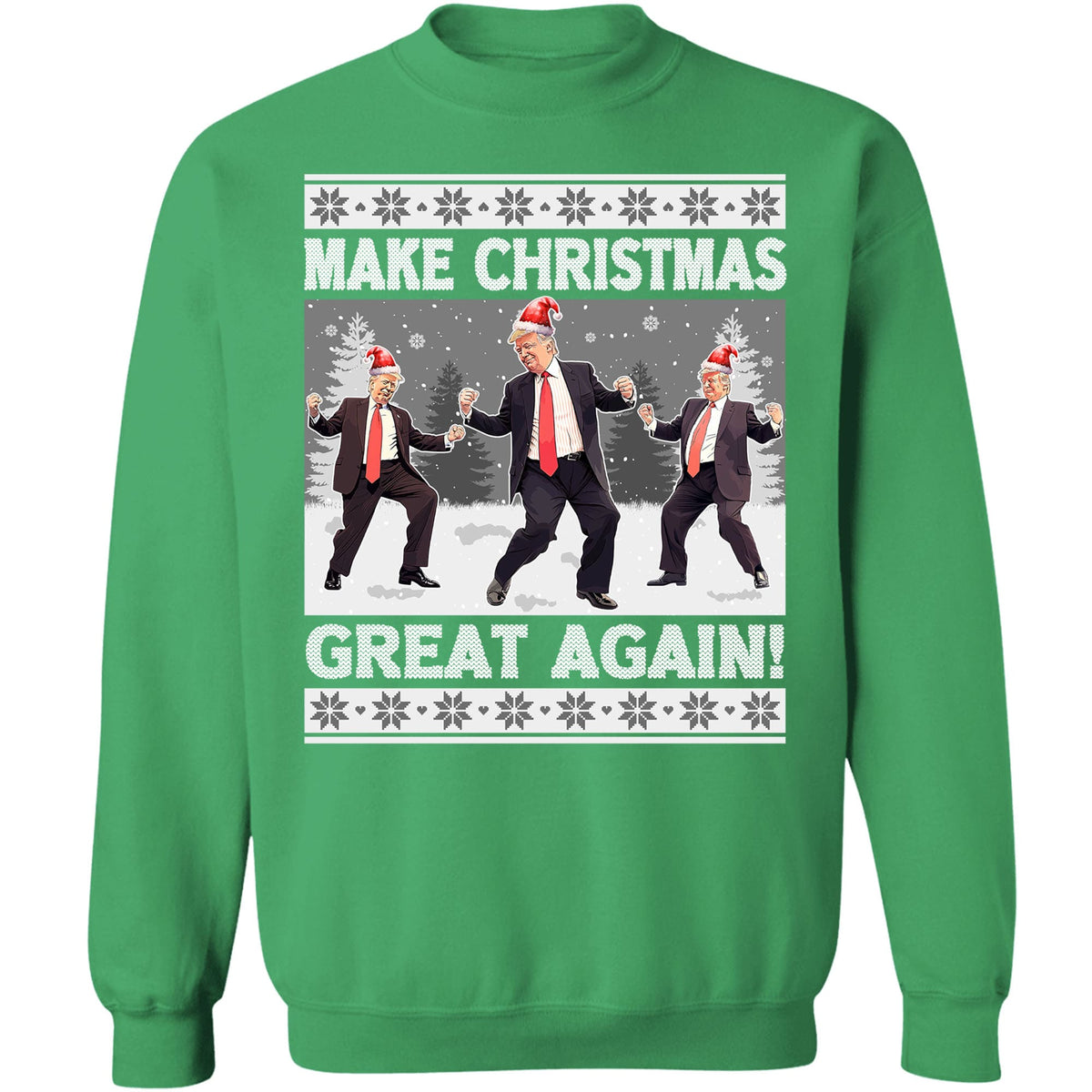 Make Christmas Great Again, Funny Trump Dancing Ugly Sweater, Trump 2024 Sweatshirt, Trump Supporters Christmas Sweatshirt T1383 - GOP