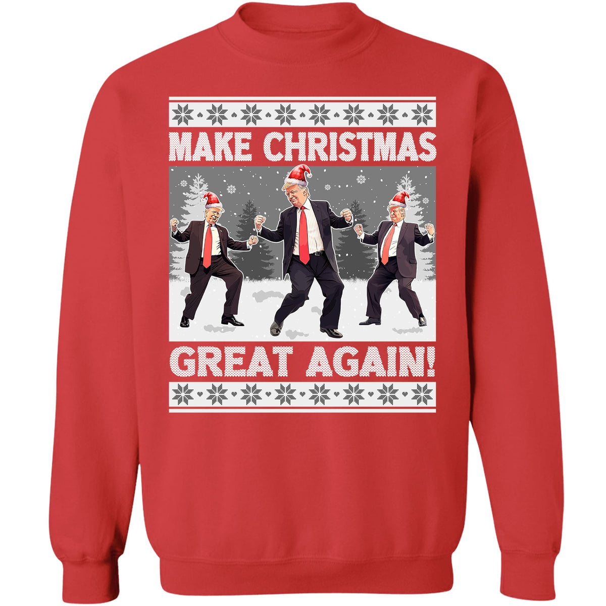 Make Christmas Great Again, Funny Trump Dancing Ugly Sweater, Trump 2024 Sweatshirt, Trump Supporters Christmas Sweatshirt T1383 - GOP