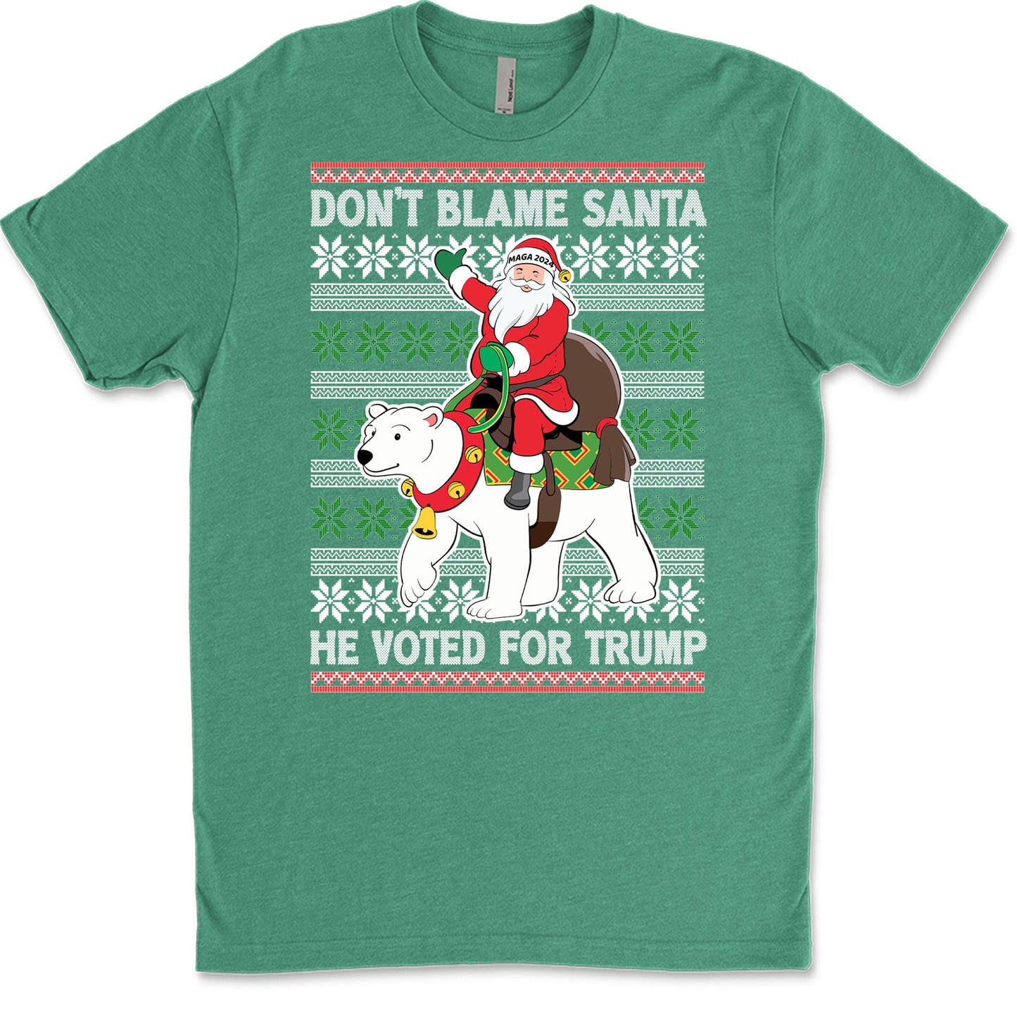 Don't Blame Santa He Voted For Trump Ugly Sweater, Republican Shirt, Trump 2024 Sweatshirt, Trump Supporters Christmas Sweatshirt T1386 - GOP