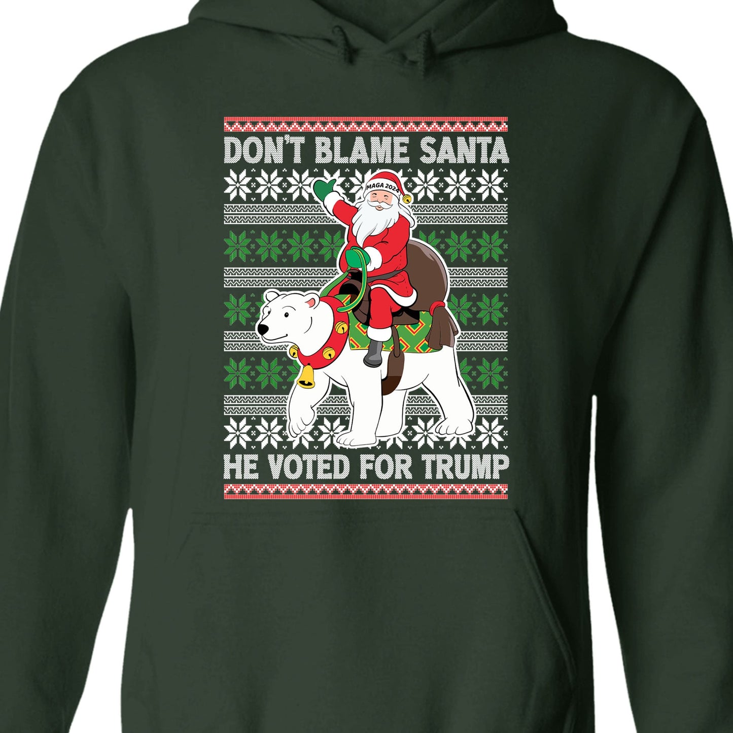 Don't Blame Santa He Voted For Trump Ugly Sweater, Republican Shirt, Trump 2024 Sweatshirt, Trump Supporters Christmas Sweatshirt T1386 - GOP