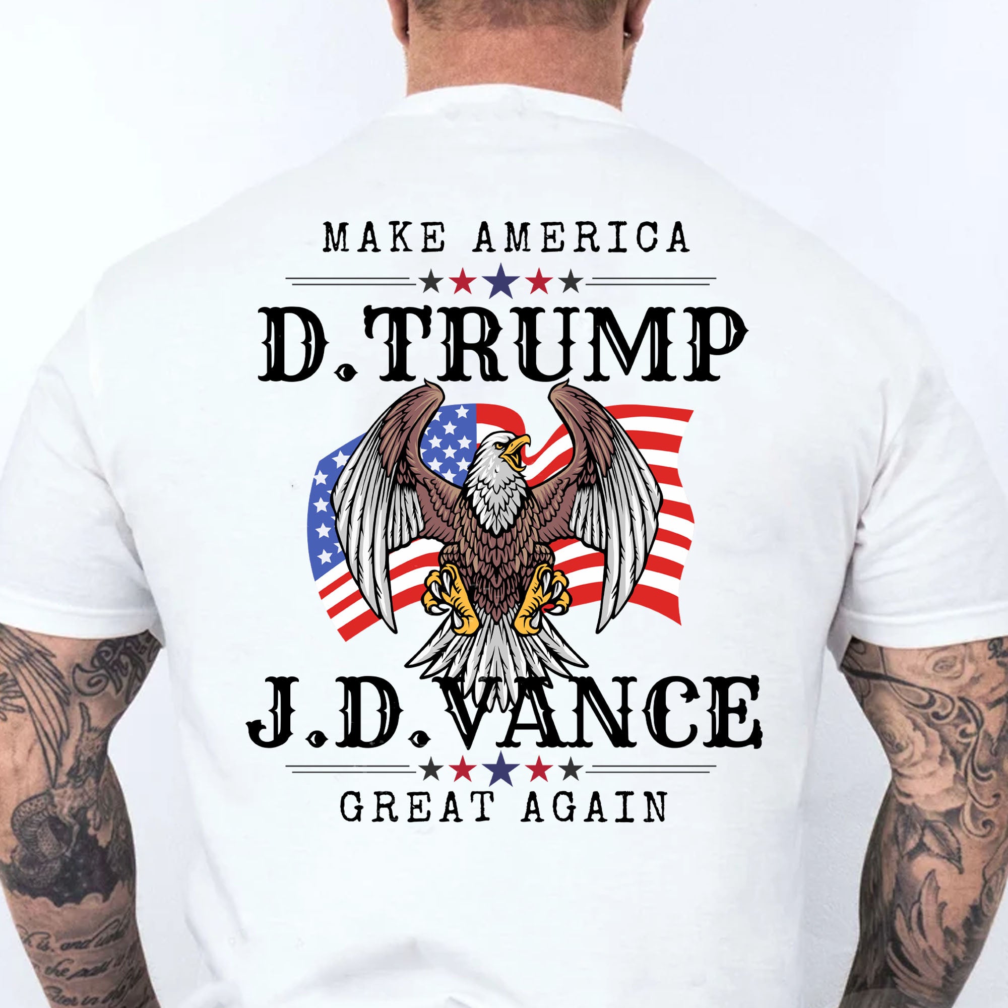 Trump Vance Make America Great Again Shirt | JD Vance Shirt | Election 2024 Shirt | Trump Supporters Backside Shirt Bright T1389 - GOP