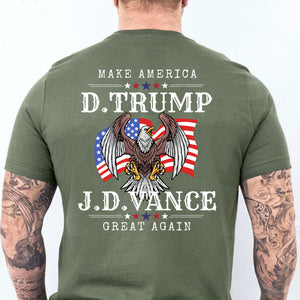 Trump Vance Make America Great Again Shirt | JD Vance Shirt | Election 2024 Shirt | Trump Supporters Backside Shirt Dark T1390 - GOP