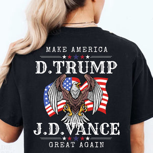 Trump Vance Make America Great Again Shirt | JD Vance Shirt | Election 2024 Shirt | Trump Supporters Backside Shirt Dark T1390 - GOP