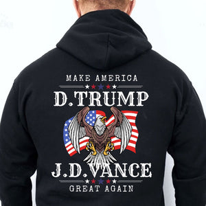 Trump Vance Make America Great Again Shirt | JD Vance Shirt | Election 2024 Shirt | Trump Supporters Backside Shirt Dark T1390 - GOP