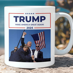 Trump Fight Never Surrender Coffee Mug | Trump Fight 2024 Mug | Trump Assassination Attempt Mug T1392 - GOP