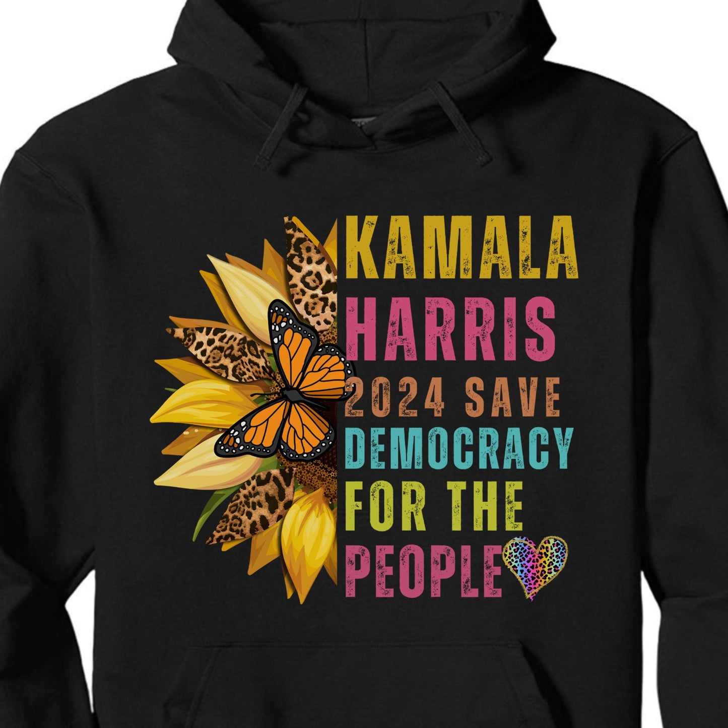 Kamala Harris Save Democracy For The People Shirt | Kamala Harris 2024 Shirt | Democrat Shirt Dark T1397 - KH2