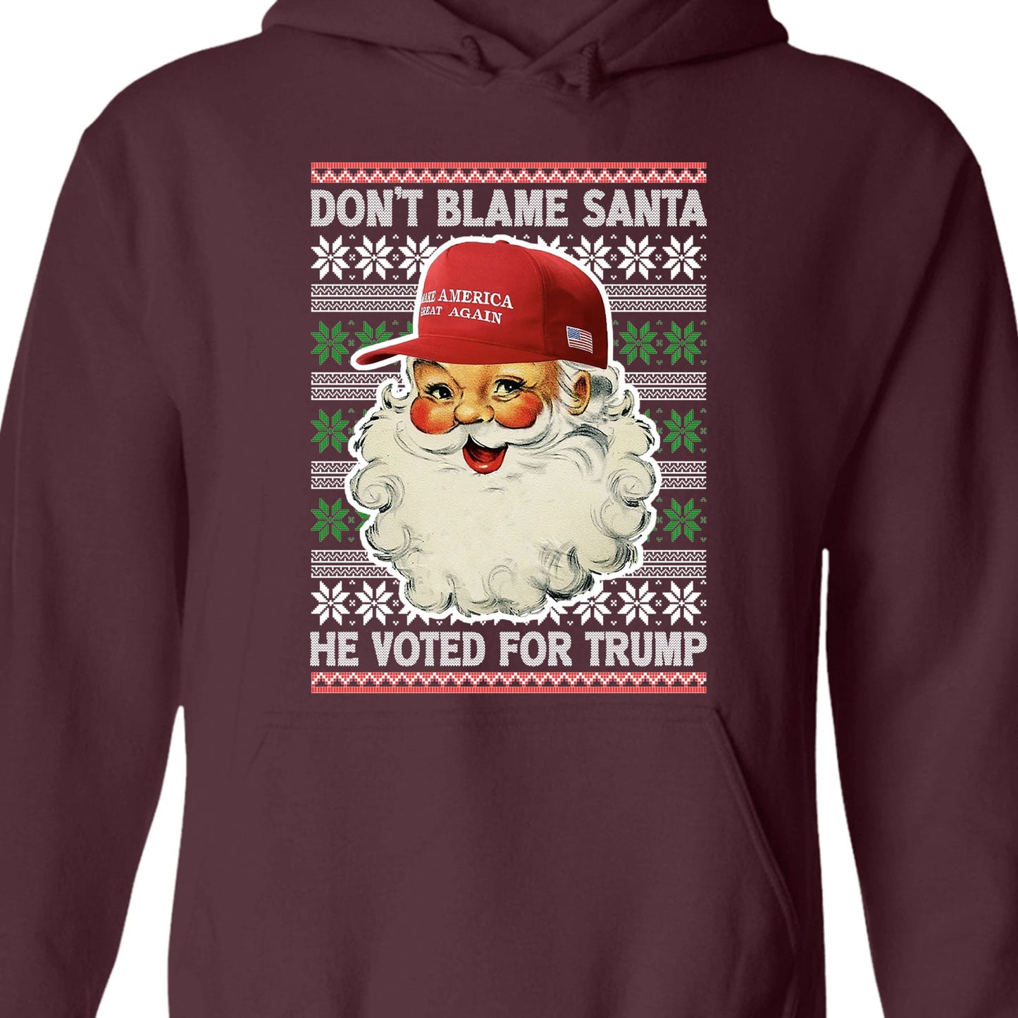 Don't Blame Santa He Voted For Trump Ugly Sweater, Republican Shirt, Trump 2024 Sweatshirt, Trump Supporters Christmas Sweatshirt T1399 - GOP