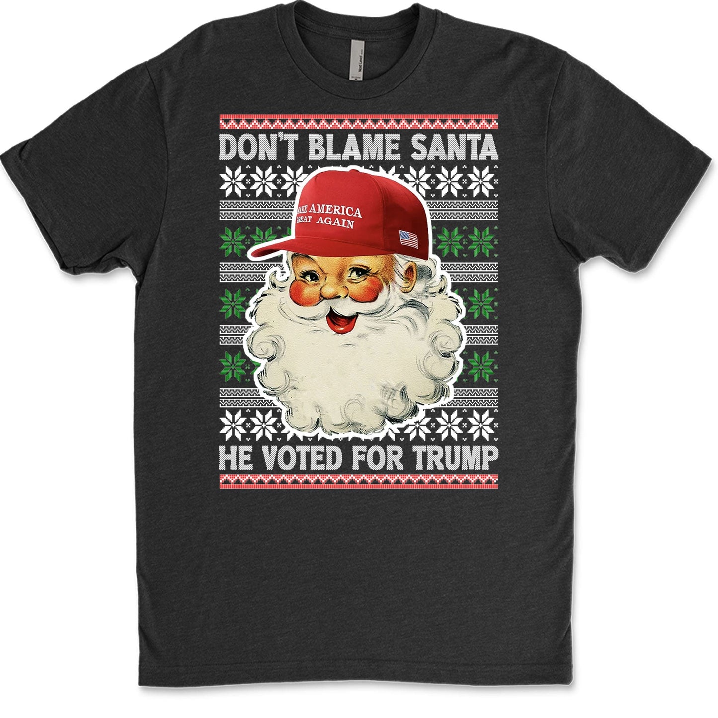 Don't Blame Santa He Voted For Trump Ugly Sweater, Republican Shirt, Trump 2024 Sweatshirt, Trump Supporters Christmas Sweatshirt T1399 - GOP