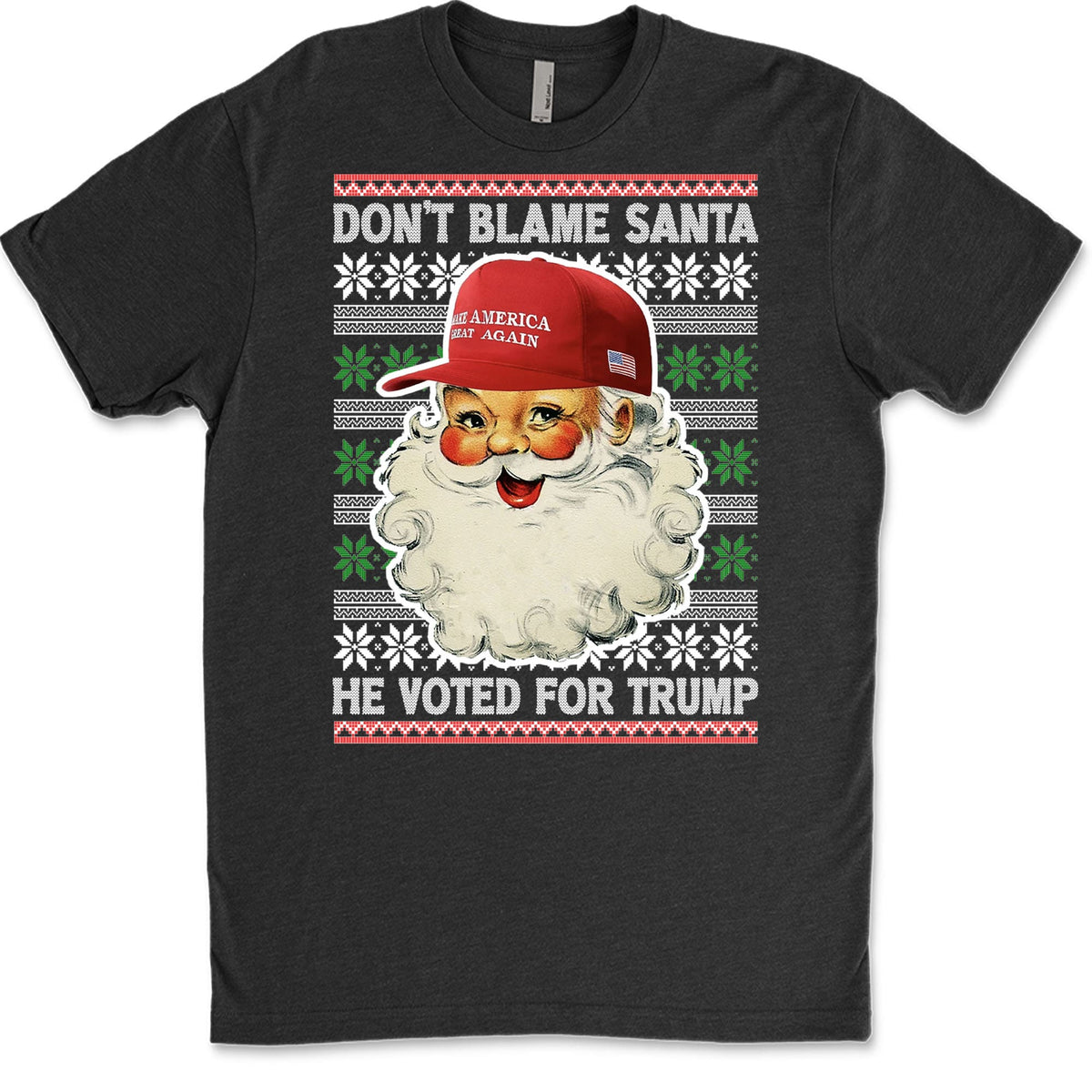 Don't Blame Santa He Voted For Trump Ugly Sweater, Republican Shirt, Trump 2024 Sweatshirt, Trump Supporters Christmas Sweatshirt T1399 - GOP