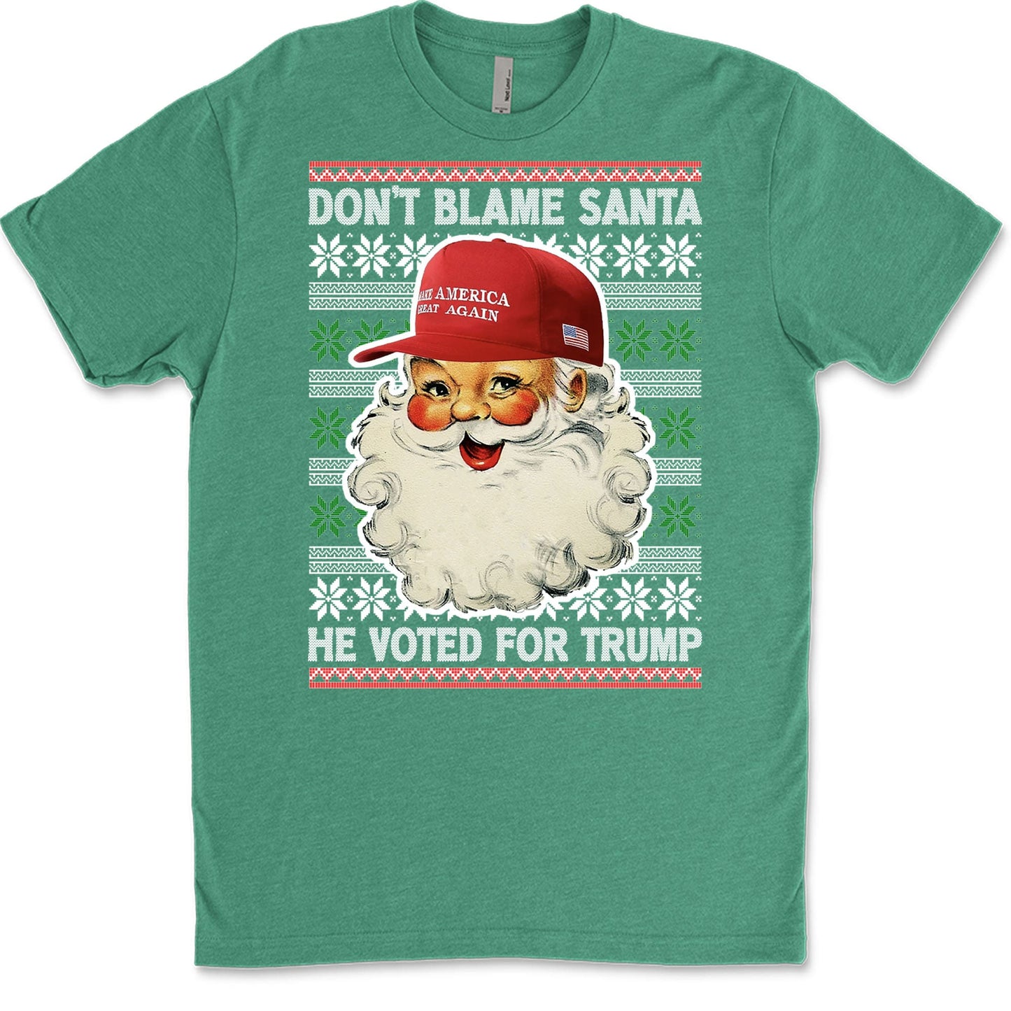Don't Blame Santa He Voted For Trump Ugly Sweater, Republican Shirt, Trump 2024 Sweatshirt, Trump Supporters Christmas Sweatshirt T1399 - GOP