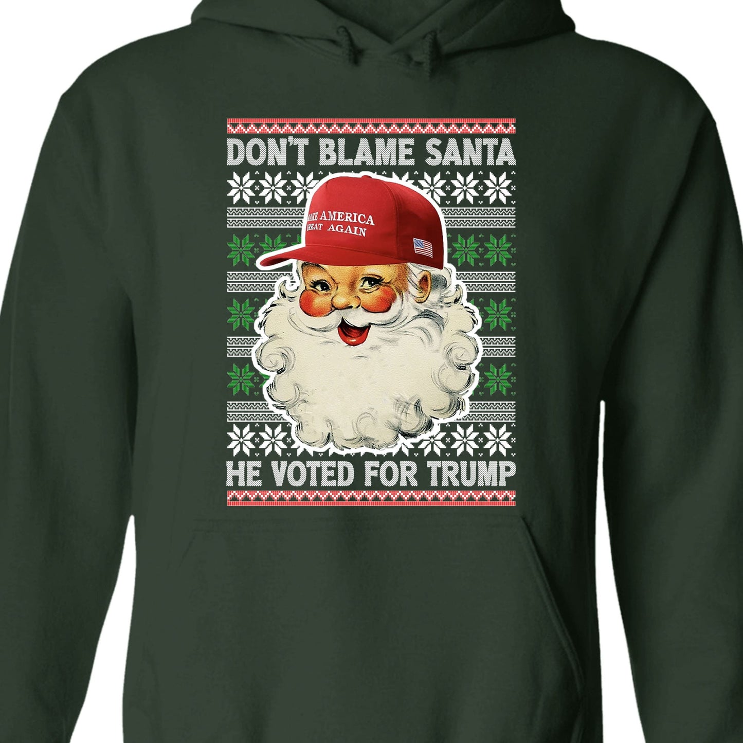 Don't Blame Santa He Voted For Trump Ugly Sweater, Republican Shirt, Trump 2024 Sweatshirt, Trump Supporters Christmas Sweatshirt T1399 - GOP