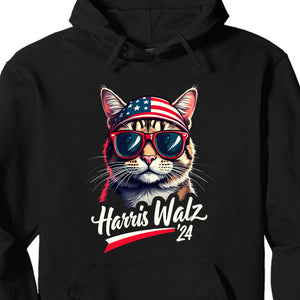 Cat Harris Walz 2024 Shirt | Kamala Harris 2024 Shirt | Democrat Shirt Dark T1400 - KH2