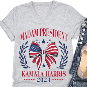 Madam President Shirt | Kamala Harris 2024 Shirt | Democrat Shirt Bright T1403 - KH2