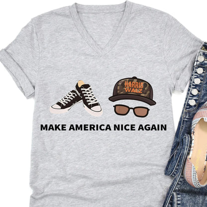 Make America Nice Again Harris Walz Shirt | Kamala Harris 2024 Shirt | Democrat Shirt Bright T1406 - KH2