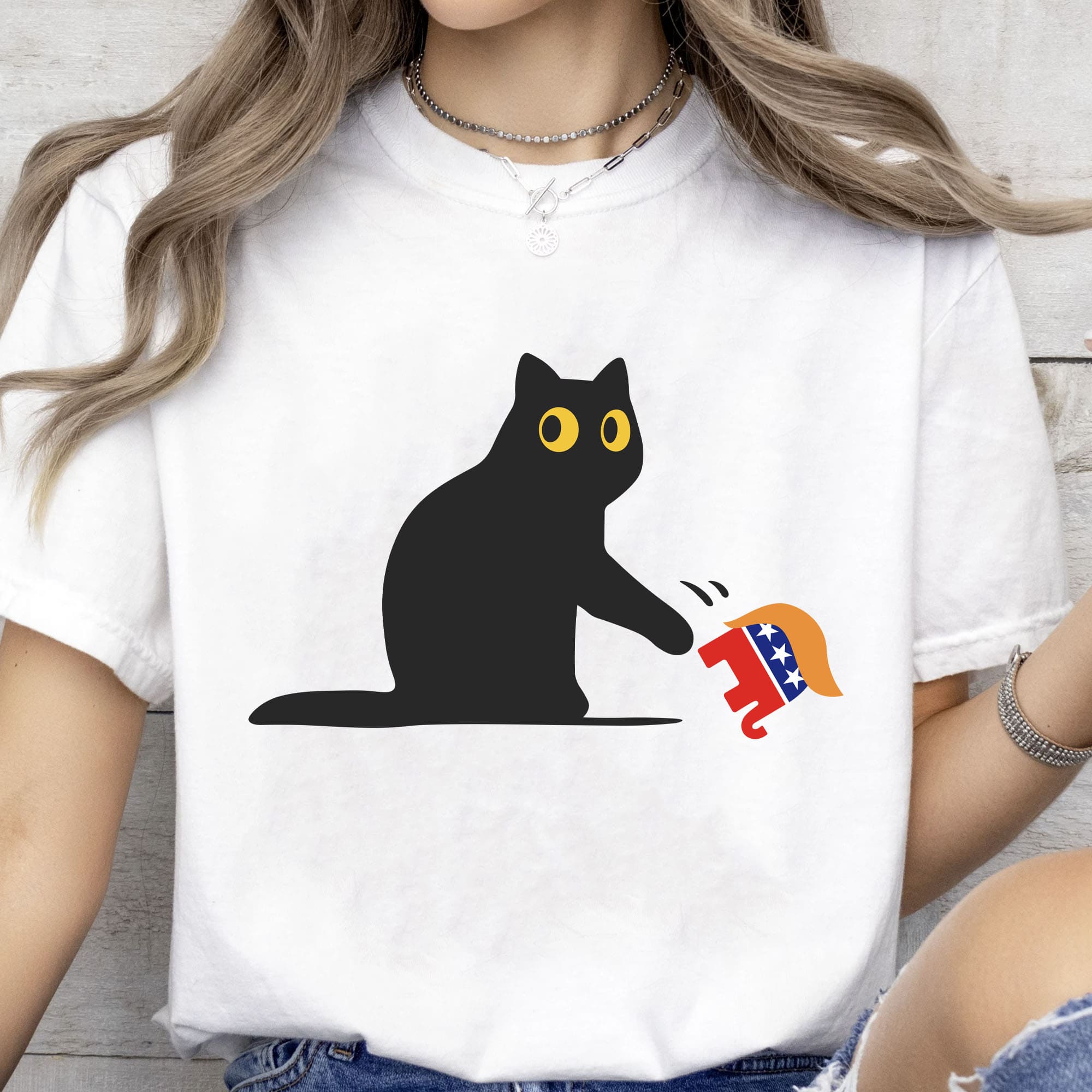 Kamala Harris 2024 Victory Shirt | Black Cat vs. Republican Elephant | Democrat Shirt Bright T1407 - KH2