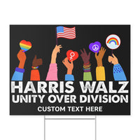 Harris Walz Unity Over Division Yard Sign | Kamala Harris 2024 Yard Sign | Democrat Yard Sign T1409 - KH2
