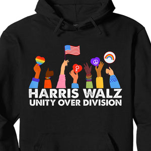 Harris Walz Unity Over Division Shirt | Kamala Harris 2024 Shirt | Democrat Shirt Dark T1409 - KH2