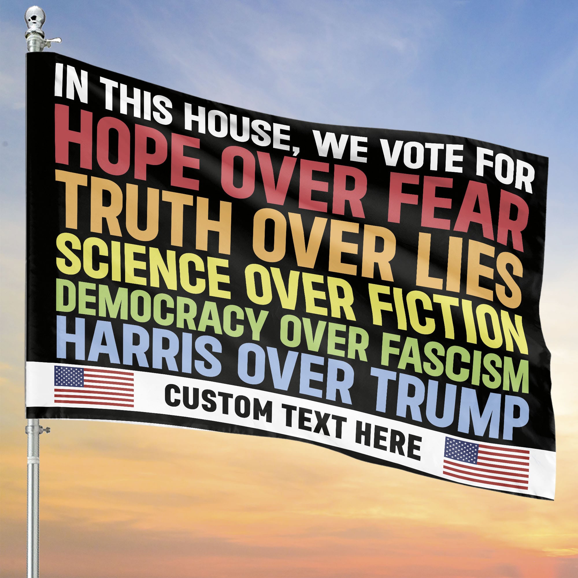 In This House We Vote For Kamala Harris Flag | Kamala Harris 2024 Flag | Democrat Garden Flag House Flag T1418 - KH2