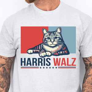 Harris Walz 2024 Cat Obviously Shirt | Kamala Harris 2024 Shirt | Democrat Shirt Bright C1420 - KH2