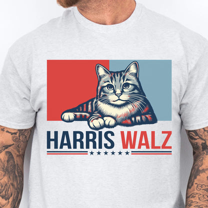 Harris Walz 2024 Cat Obviously Shirt | Kamala Harris 2024 Shirt | Democrat Shirt Bright C1420 - KH2