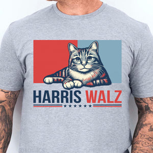 Harris Walz 2024 Cat Obviously Shirt | Kamala Harris 2024 Shirt | Democrat Shirt Bright C1420 - KH2