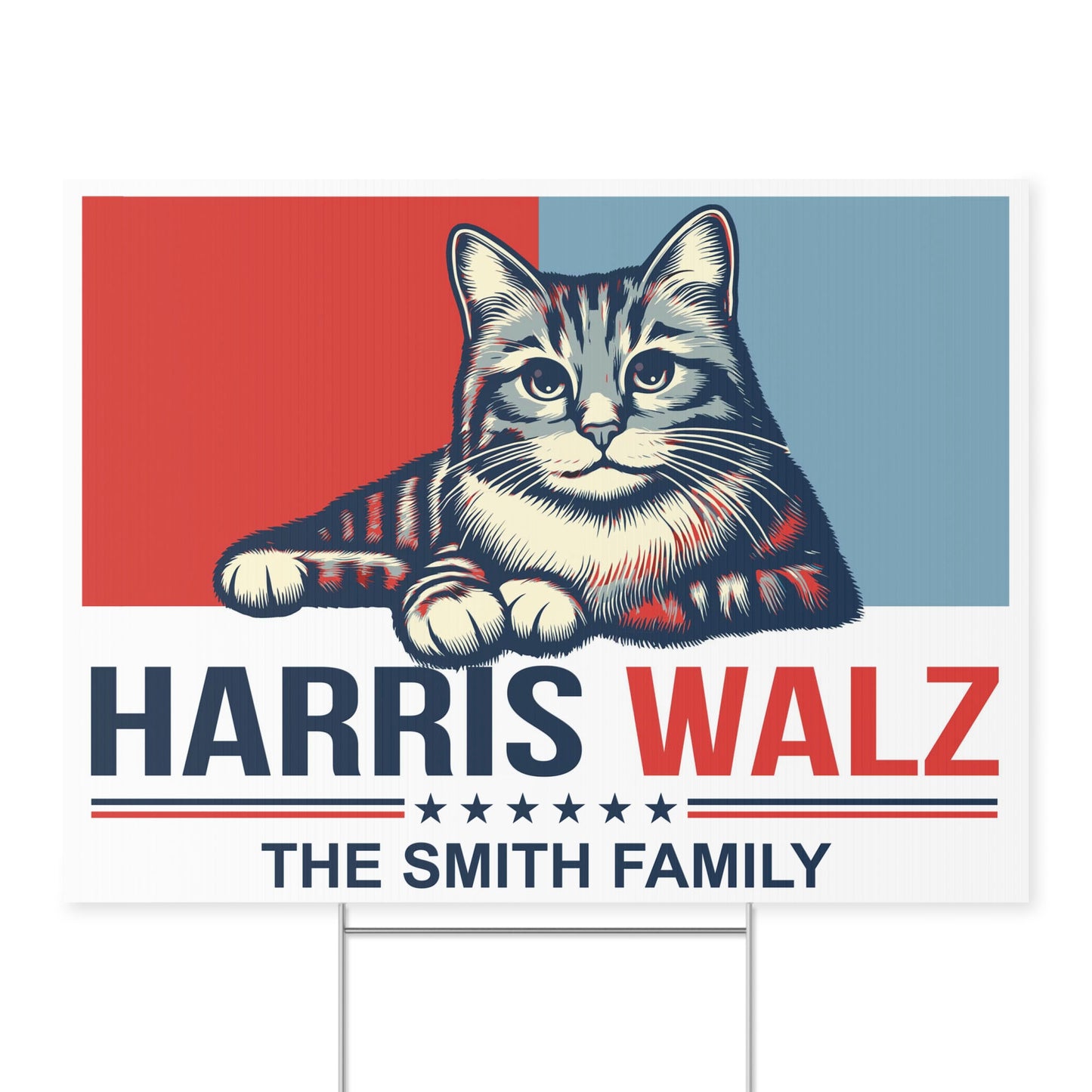 Harris Walz 2024 Cat Obviously Yard Sign | Kamala Harris 2024 Yard Sign | Democrat Yard Sign T1420