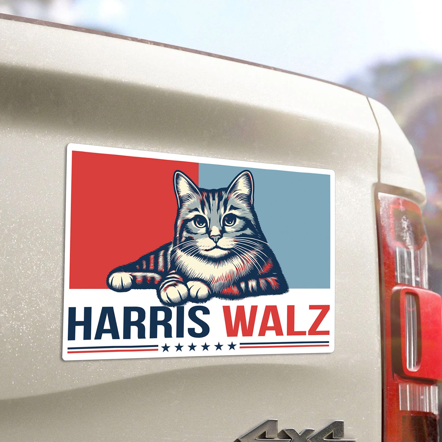 Harris Walz 2024 Cat Obviously Decal | Kamala Harris 2024 Car Decal | Democrat Stickers C1420 - KH2