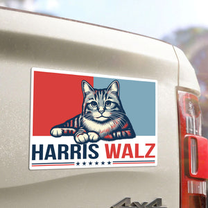 Harris Walz 2024 Cat Obviously Decal | Kamala Harris 2024 Car Decal | Democrat Stickers C1420 - KH2