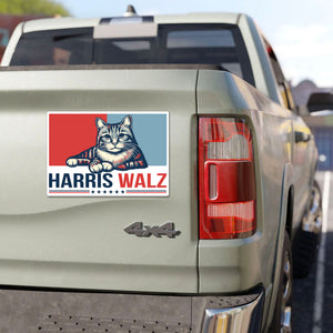 Harris Walz 2024 Cat Obviously Decal | Kamala Harris 2024 Car Decal | Democrat Stickers C1420 - KH2