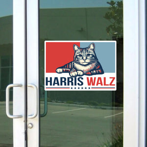 Harris Walz 2024 Cat Obviously Decal | Kamala Harris 2024 Car Decal | Democrat Stickers C1420 - KH2