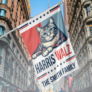 Harris Walz 2024 Cat Obviously Flag | Kamala Harris 2024 Flag | Democrat Garden Flag House Flag C1420 - KH2