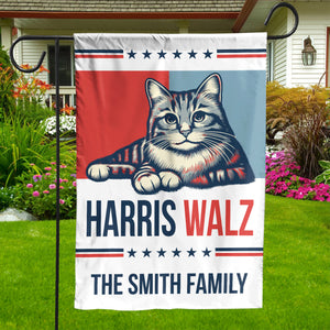 Harris Walz 2024 Cat Obviously Flag | Kamala Harris 2024 Flag | Democrat House Flag Garden Flag C1420 - KH2