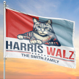 Harris Walz 2024 Cat Obviously Flag | Kamala Harris 2024 Flag | Democrat Garden Flag House Flag C1420 - KH2