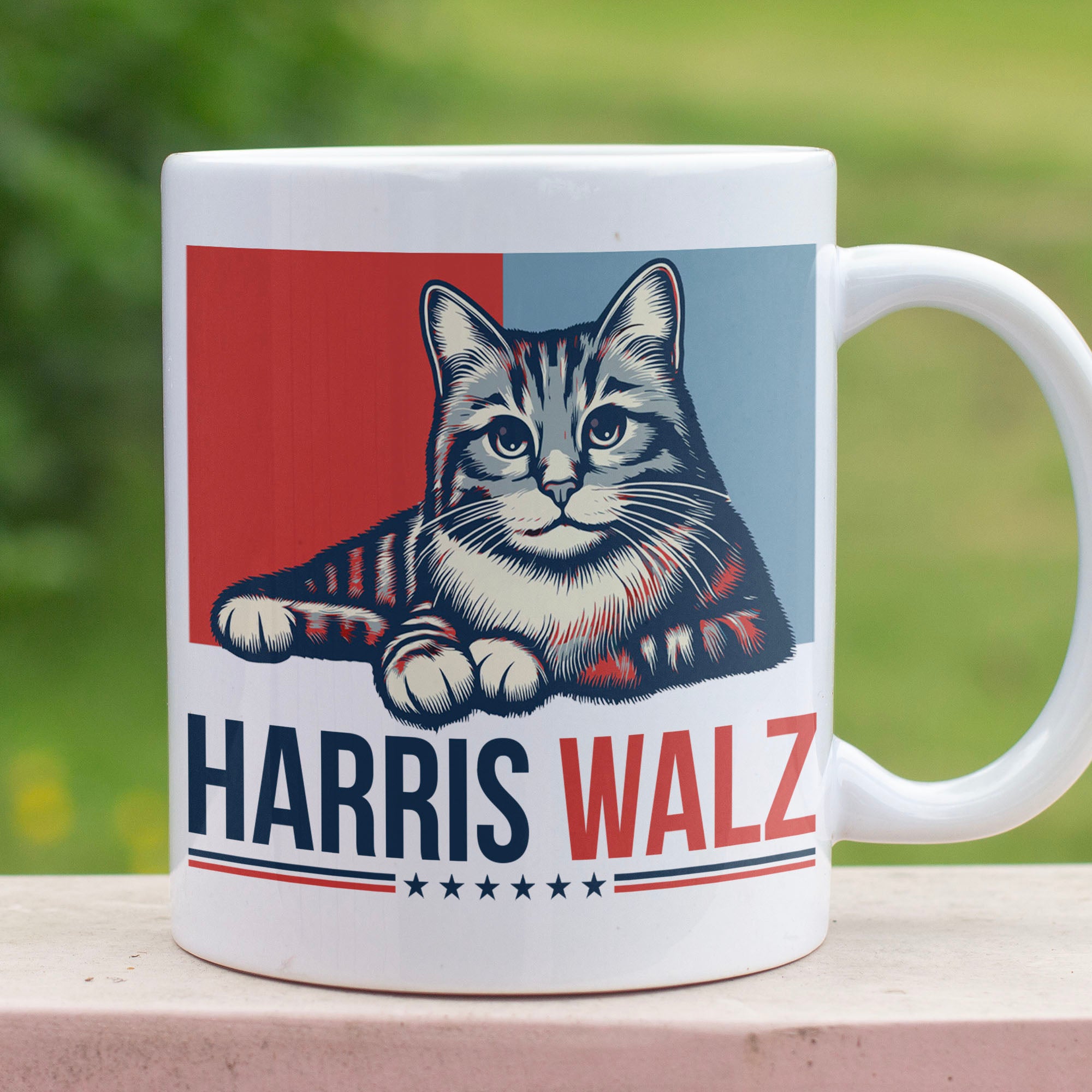 Harris Walz 2024 Cat Obviously Mug | Kamala Harris 2024 Mug | Democrat Mug C1420 - KH2