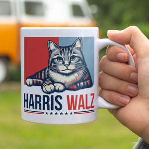 Harris Walz 2024 Cat Obviously Mug | Kamala Harris 2024 Mug | Democrat Mug C1420 - KH2