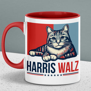 Harris Walz 2024 Cat Obviously Mug | Kamala Harris 2024 Mug | Democrat Mug C1420 - KH2