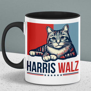 Harris Walz 2024 Cat Obviously Mug | Kamala Harris 2024 Mug | Democrat Mug C1420 - KH2