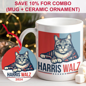 Harris Walz 2024 Cat Obviously Mug | Kamala Harris 2024 Mug | Democrat Mug C1420 - KH2